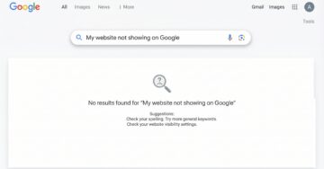 Website Is Not Showing on Google? Here’s Why Your Website Isn’t shoing