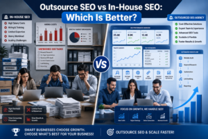 Comparison between in-house SEO team and outsourced SEO services