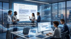 SEO companies adapting to AI Overviews and Google SGE with AI-powered search optimization strategies
