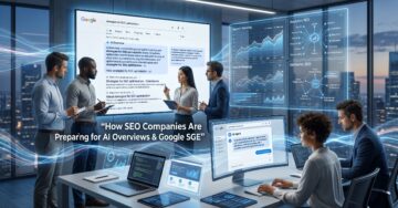 SEO companies adapting to AI Overviews and Google SGE with AI-powered search optimization strategies