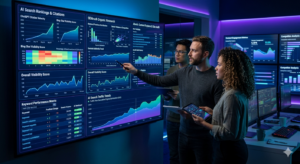SEO analytics dashboard tracking ChatGPT rankings and AI citations