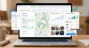 Google Business Profile optimization dashboard for local SEO in Delhi