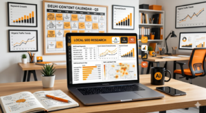 Local keyword research and SEO content strategy for Delhi businesses