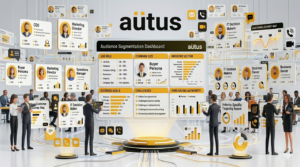 3D buyer persona visualization showing audience segmentation and B2B customer targeting strategy.
