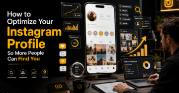 Instagram profile optimization with analytics dashboards, hashtags, and growth elements for increased visibility