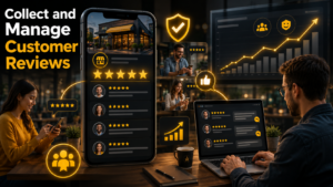 Illustration of customer reviews, star ratings, and reputation management for Google Maps SEO