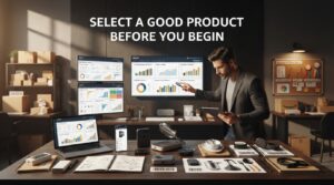 Amazon product research workspace showing demand analysis, supplier comparison, profitability evaluation, trending products, and product sourcing tools.